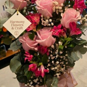 Blush Rose & Alstroemeria Gift Bag